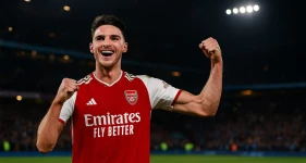 Declan Rice in Aston Villa Stadium