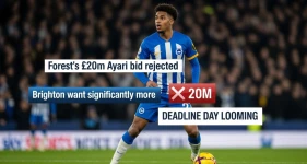 Forest's £20m Ayari bid rejected - Brighton want significantly more